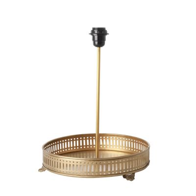 RICE Metalllampe mit Tablettfuß, Gold