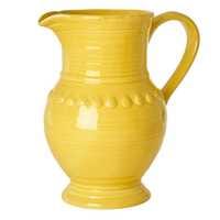 RICE Keramik Kanne, groß XL, Ceramic Jug, Gelb-Sonnenblumengelb
