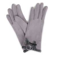 Powder Design Damen Handschuhe Amelia, Fleecehandschuh, Pale Grey/Sanft Grau, One Size