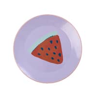 RICE Emaille Teller Lavendel Watermelon/Wassermelone