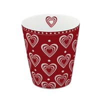 Krasilnikoff Happy Mug 3D Hearts, Rot