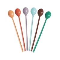 RICE Melamin Latte Spoons versch. Farben Follow The Call of The Disco Ball Colors, 6er Set